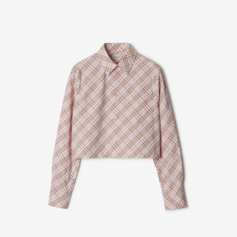 Burberry Camisa cropped en algodón CheckPrecio 620 00 € Corte estándar