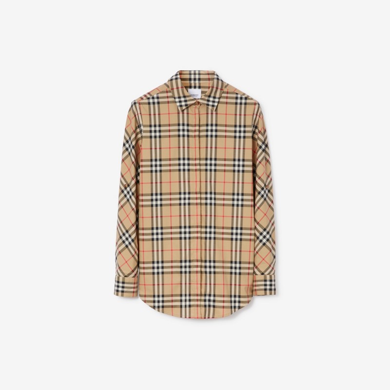Burberry Camisa en algodón elástico CheckPrecio 390 00 € Entallado