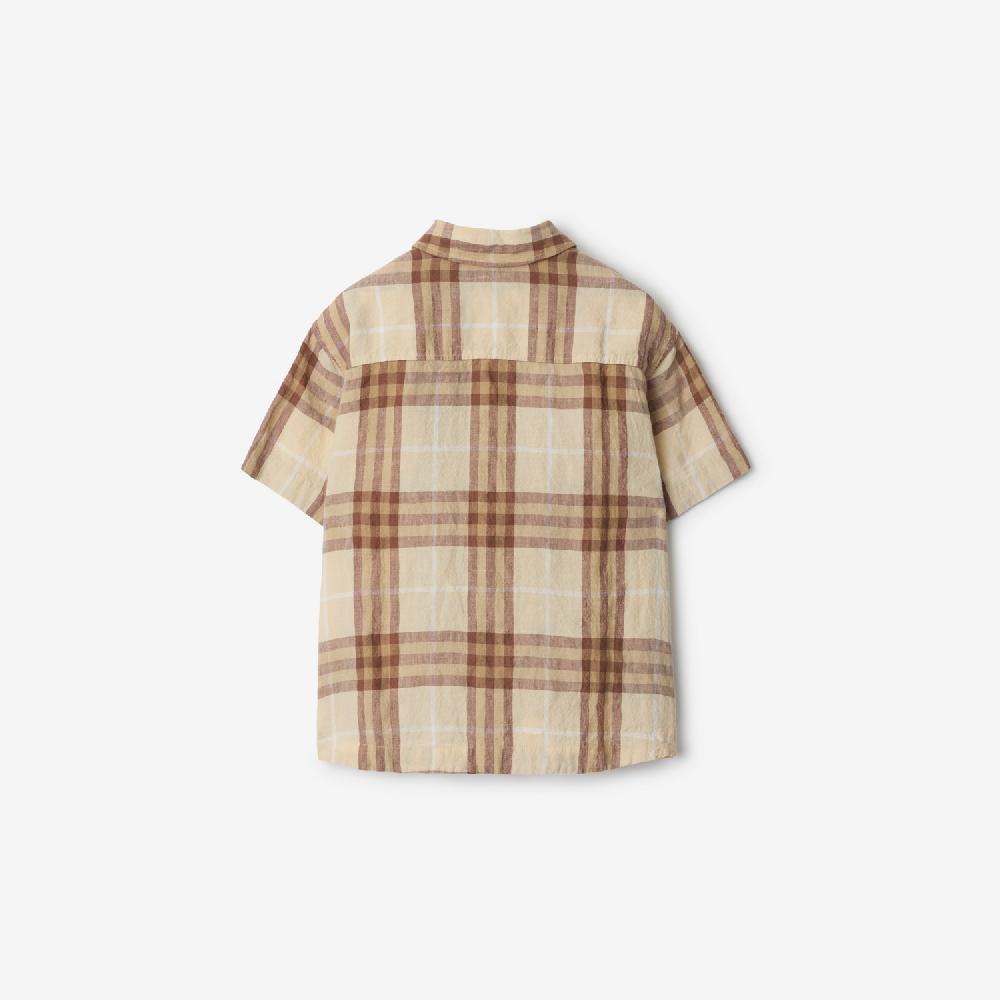 Burberry Camisa En Lino A CuadrosPrecio 240 00 € 3-14 Años