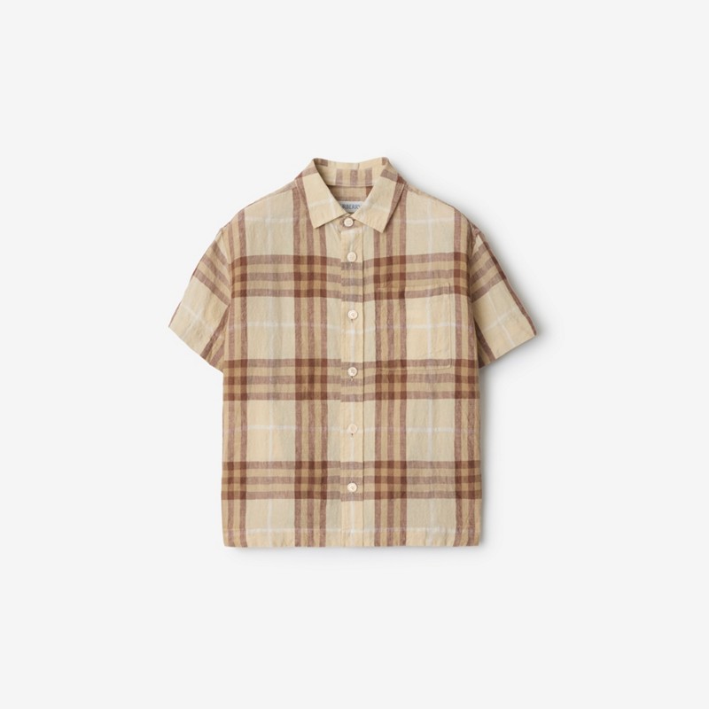 Burberry Camisa en lino a cuadrosPrecio 240 00 € 3-14 años