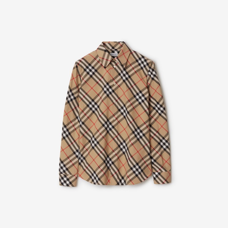 Burberry Camisa entallada en algodón CheckPrecio 570 00 €