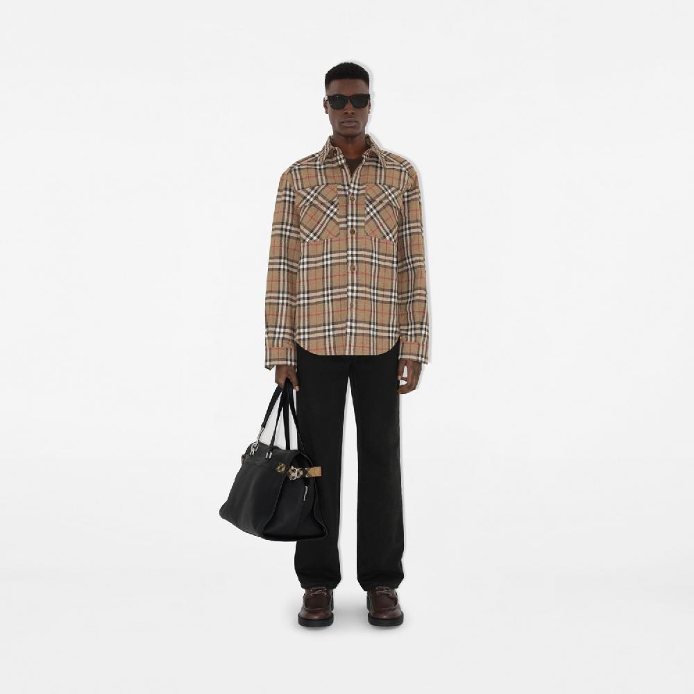 Burberry Camisa Oversize En Algodón Y Lino CheckPrecio 990 00 € Novedades