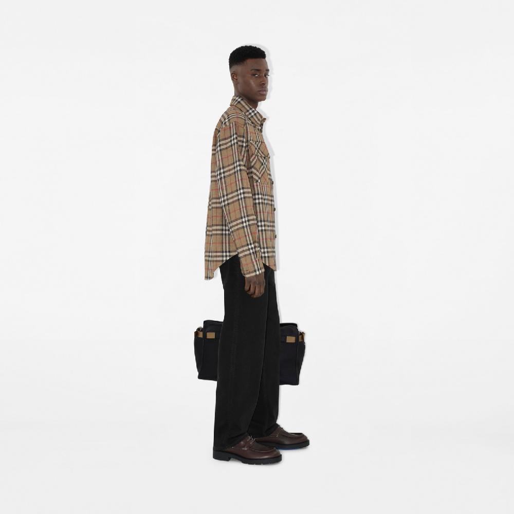 Burberry Camisa Oversize En Algodón Y Lino CheckPrecio 990 00 € Novedades