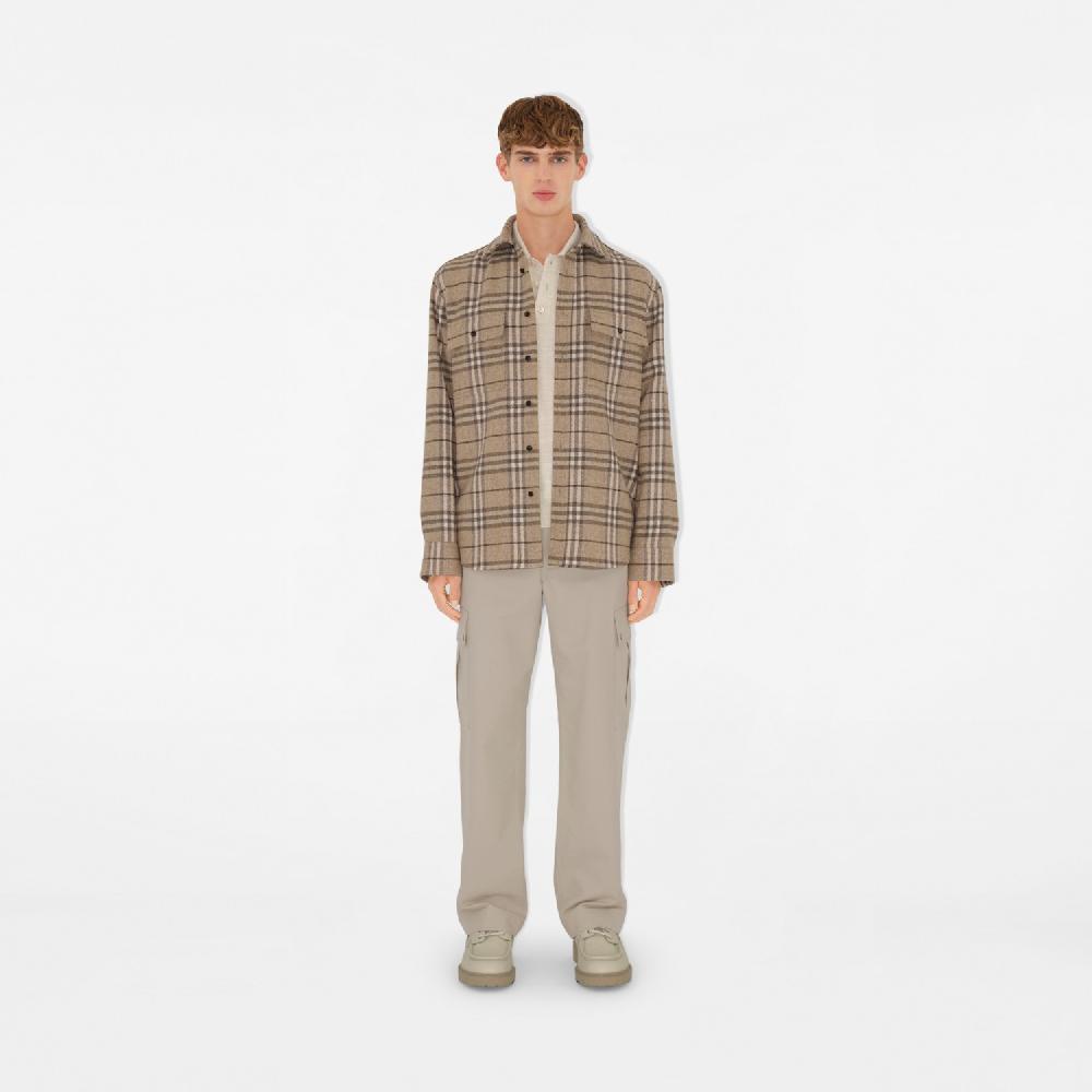 Burberry Camisa Oversize En Lana CheckPrecio 790 00 €
