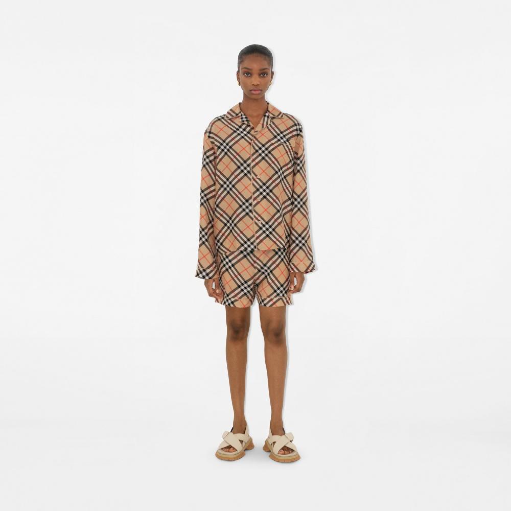 Burberry Camisa Pijamera En Seda CheckPrecio 1.250 00 €