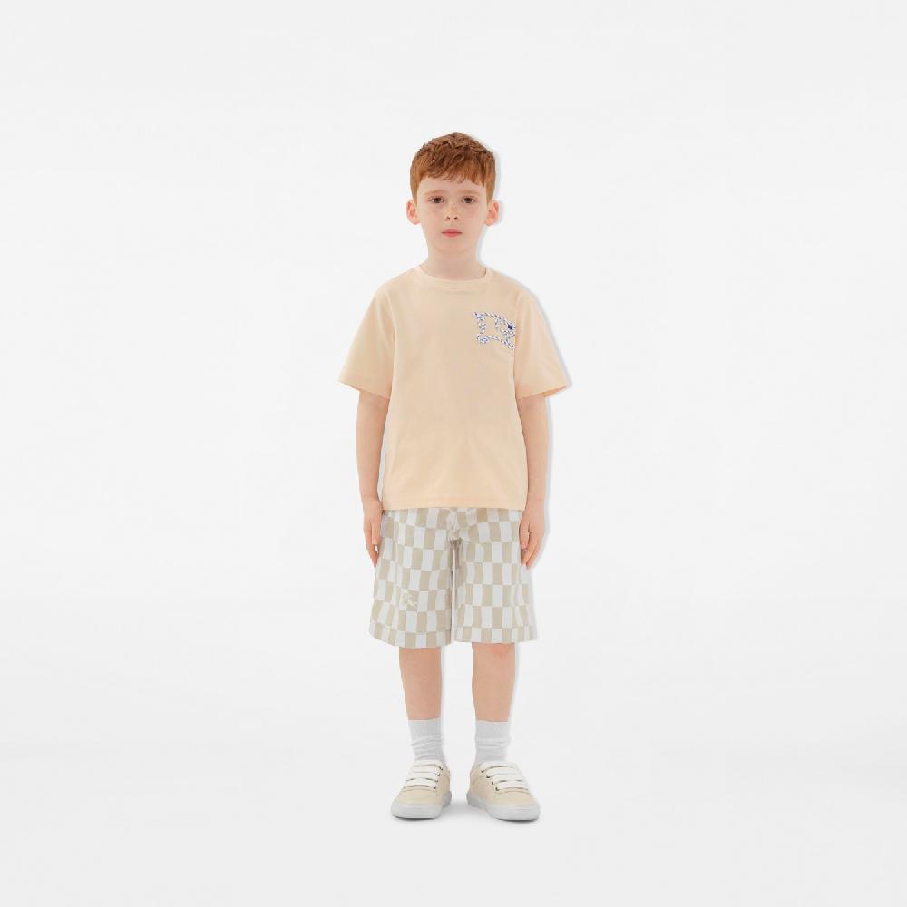 Burberry Camiseta En Algodón Con Cordones Y Motivo EKDPrecio 170 00 € 3-14 Años