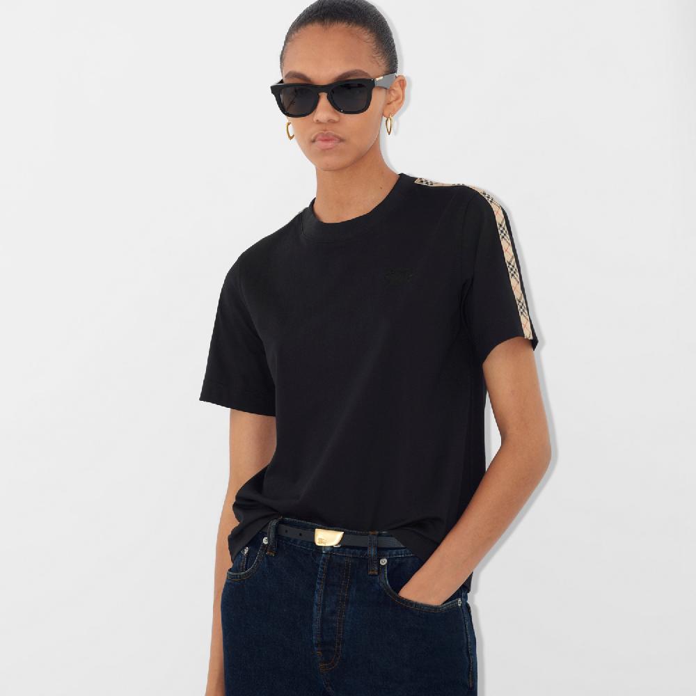 Burberry Camiseta En Algodón Con Detalles CheckPrecio 390 00 € Novedades