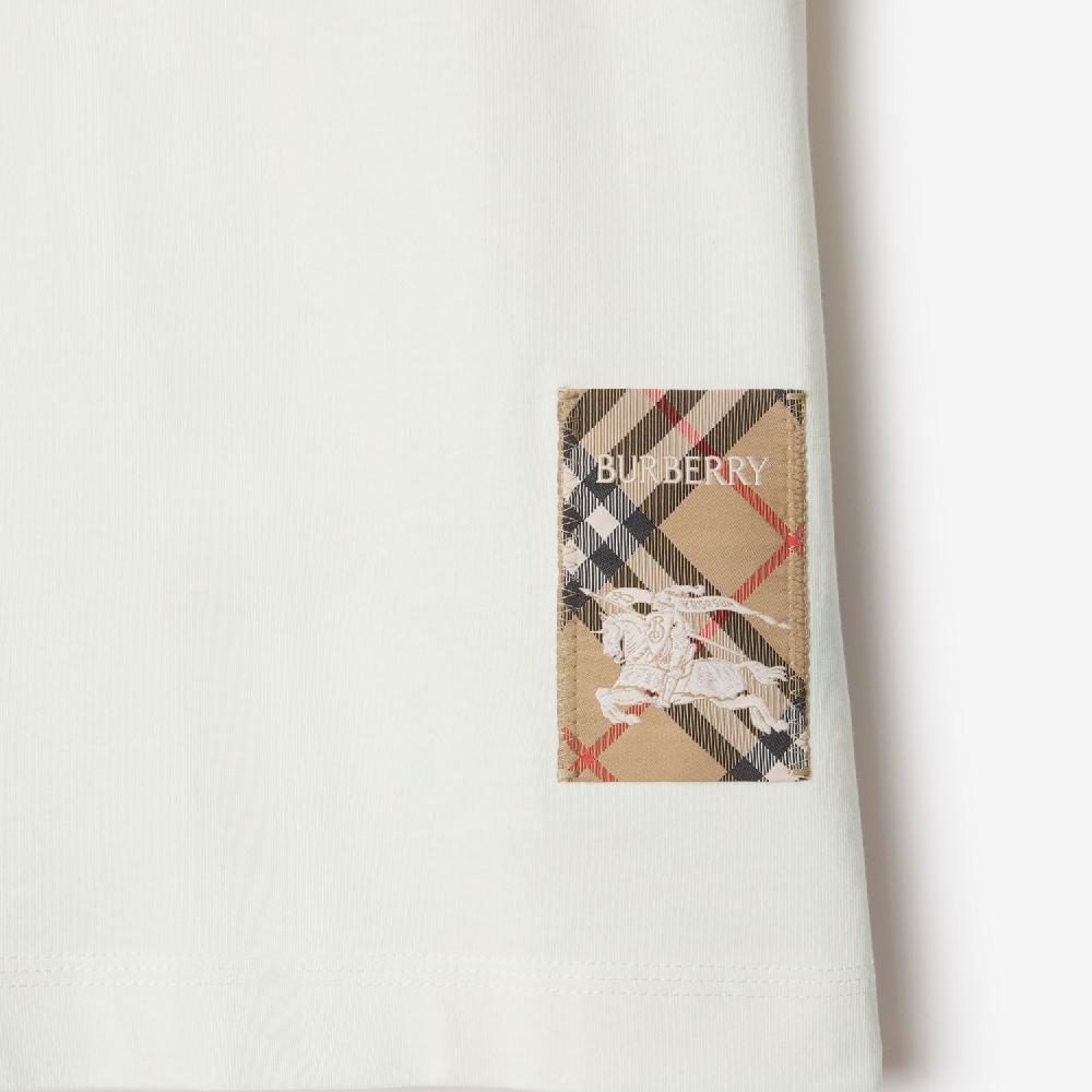 Burberry Camiseta En Algodón Con Etiqueta CheckPrecio 320 00 €