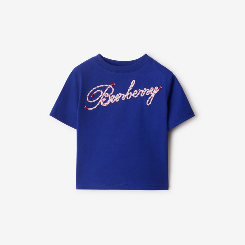 Burberry Camiseta en algodón con logotipo en cordonesPrecio 150 00 € 6-24 meses