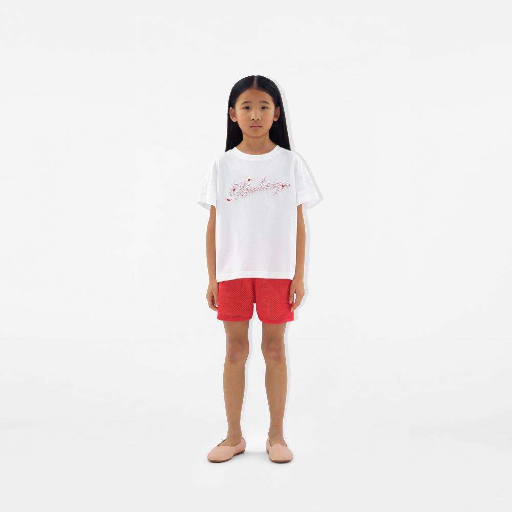Burberry Camiseta En Algodón Con Logotipo En CordonesPrecio 170 00 € 3-14 Años