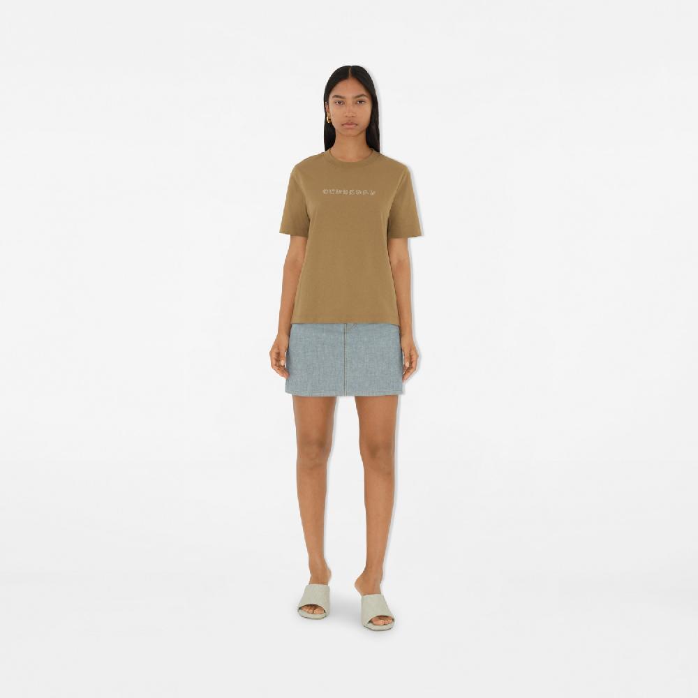 Burberry Camiseta En Algodón Con Logotipo Y Motivo De CachemiraPrecio 450 00 €