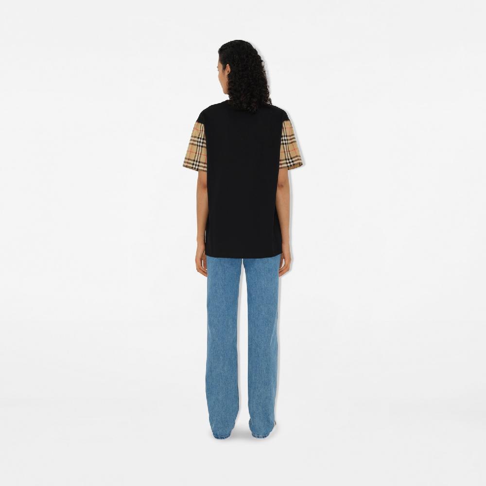 Burberry Camiseta En Algodón Con Mangas CheckPrecio 450 00 € Extragrande