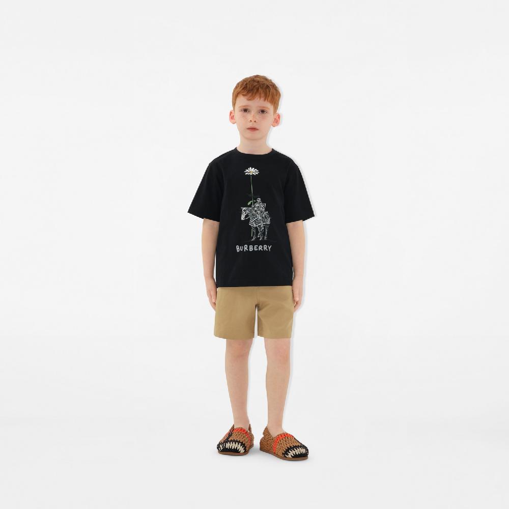 Burberry Camiseta En Algodón Con Motivo Knight Y MargaritaPrecio 190 00 € 3-14 Años