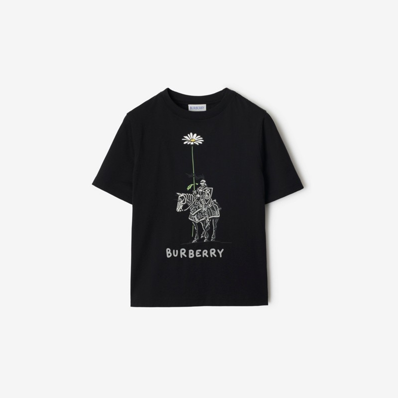 Burberry Camiseta en algodón con motivo Knight y margaritaPrecio 190 00 € 3-14 años