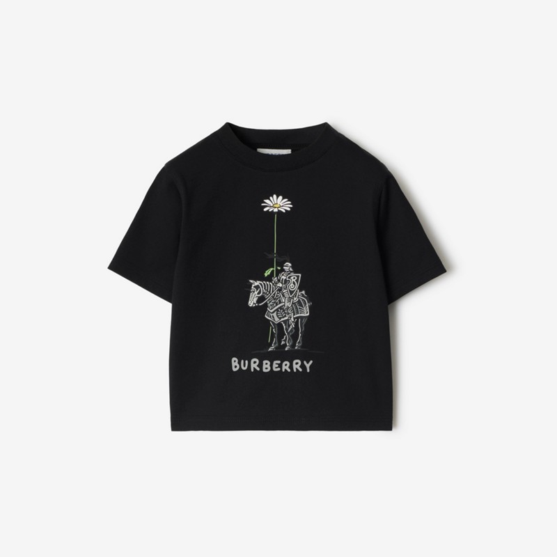 Burberry Camiseta en algodón con motivo Knight y margaritaPrecio 150 00 € 6-24 meses
