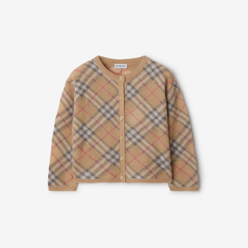 Burberry Cárdigan en mezcla de alpaca y seda CheckPrecio 470 00 € 3-14 años