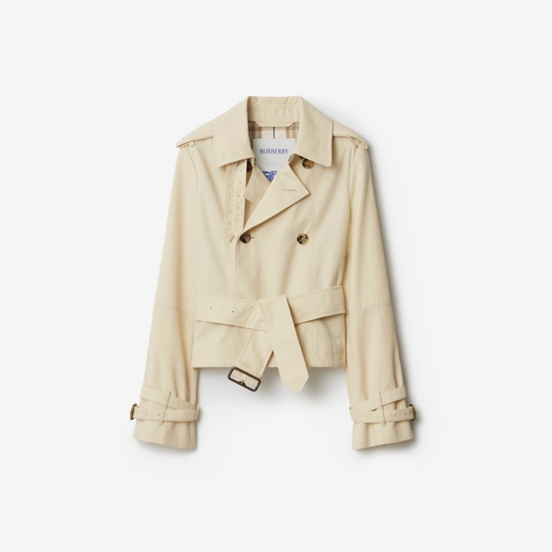 Burberry Chaqueta cropped estilo trench coat en mezcla de algodónPrecio 1.790 00 € Novedades