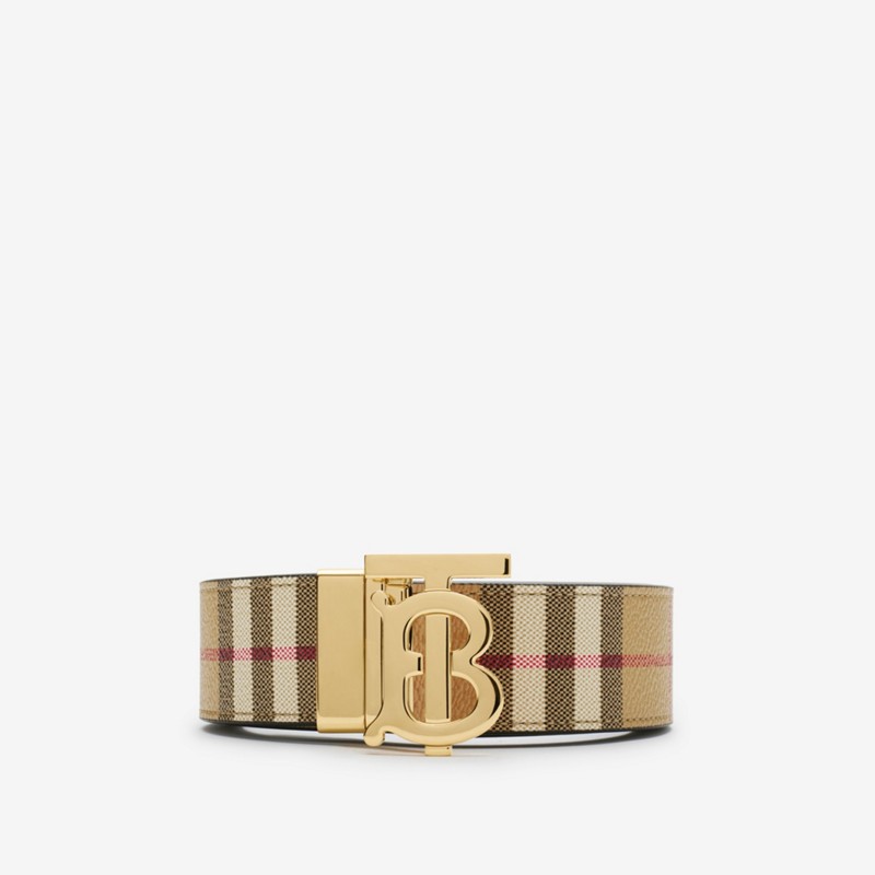 Burberry Cinturón estrecho reversible Check con monograma TBPrecio 450 00 € Personalizable con iniciales