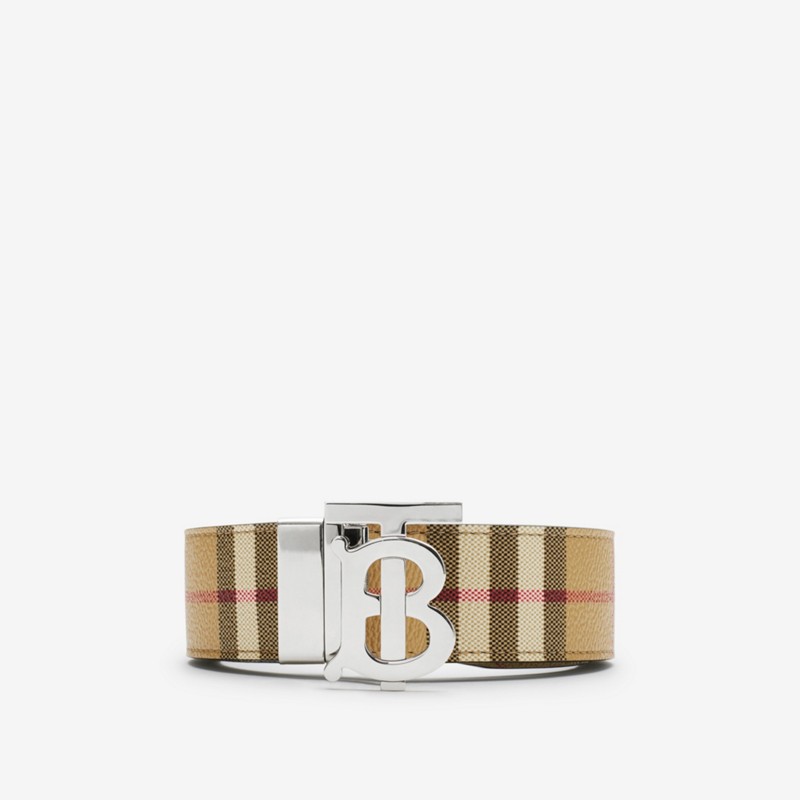 Burberry Cinturón TB reversible en tejido Check y pielPrecio 450 00 € Personalizable con iniciales