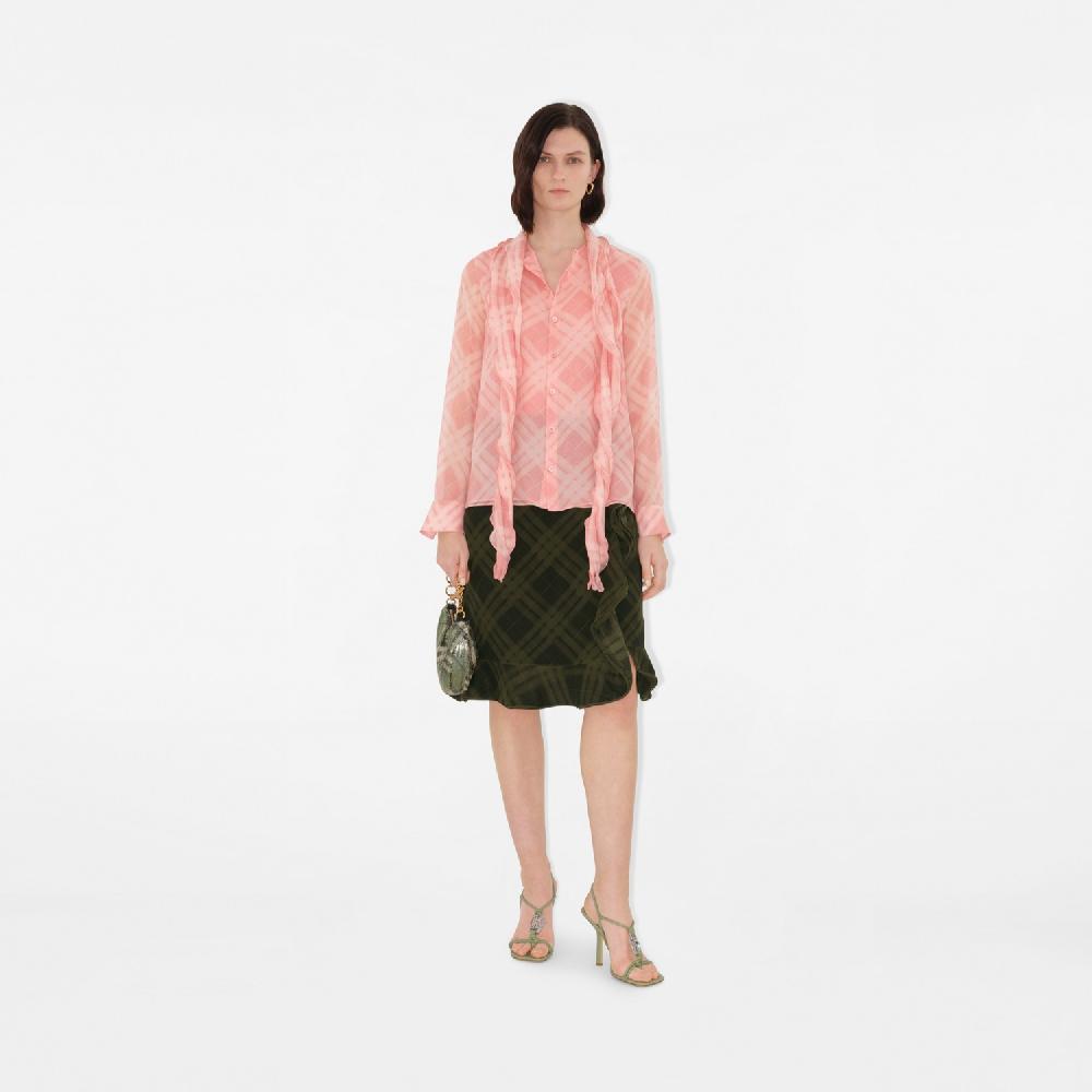 Burberry Falda Cruzada En Seda CheckPrecio 1.990 00 €