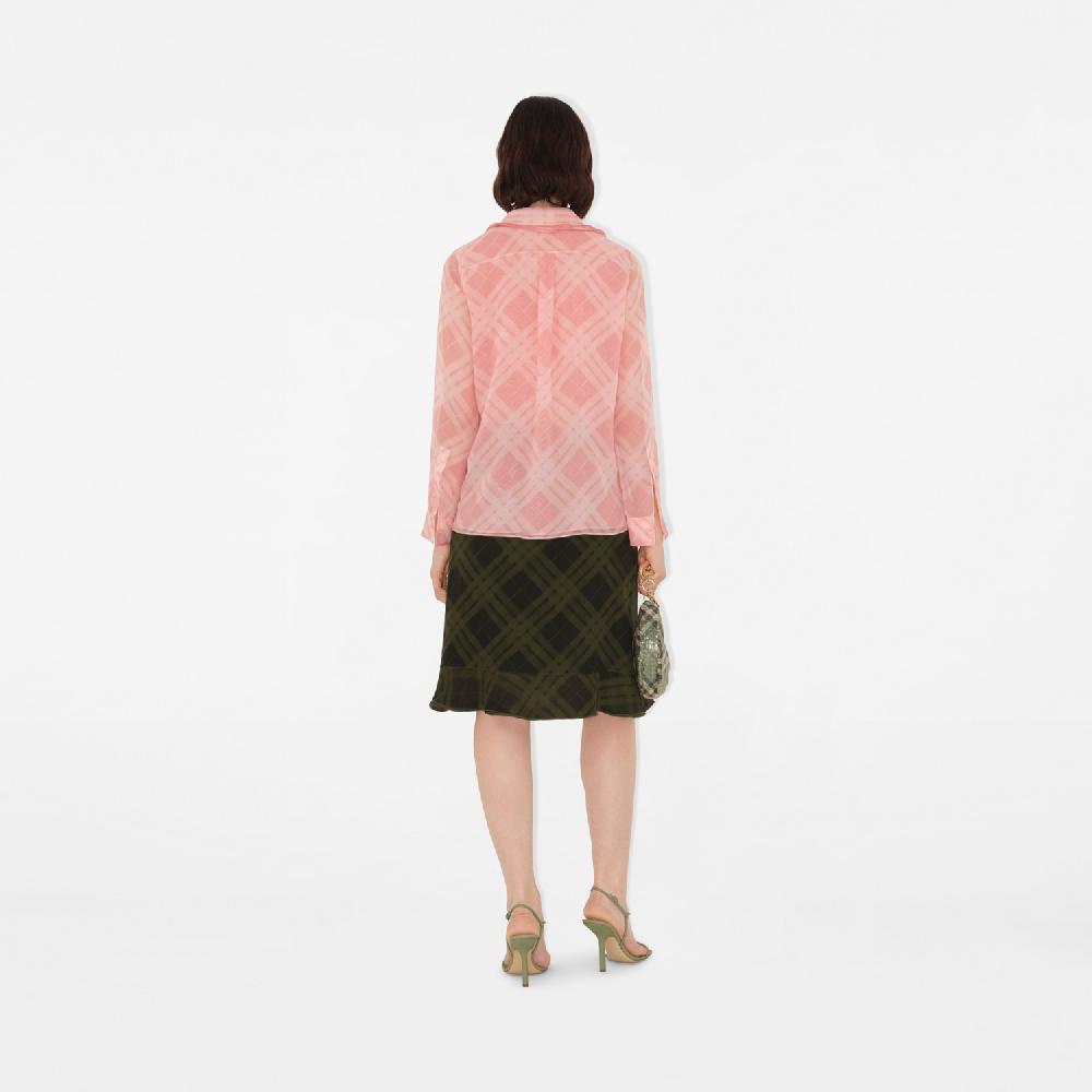 Burberry Falda Cruzada En Seda CheckPrecio 1.990 00 €