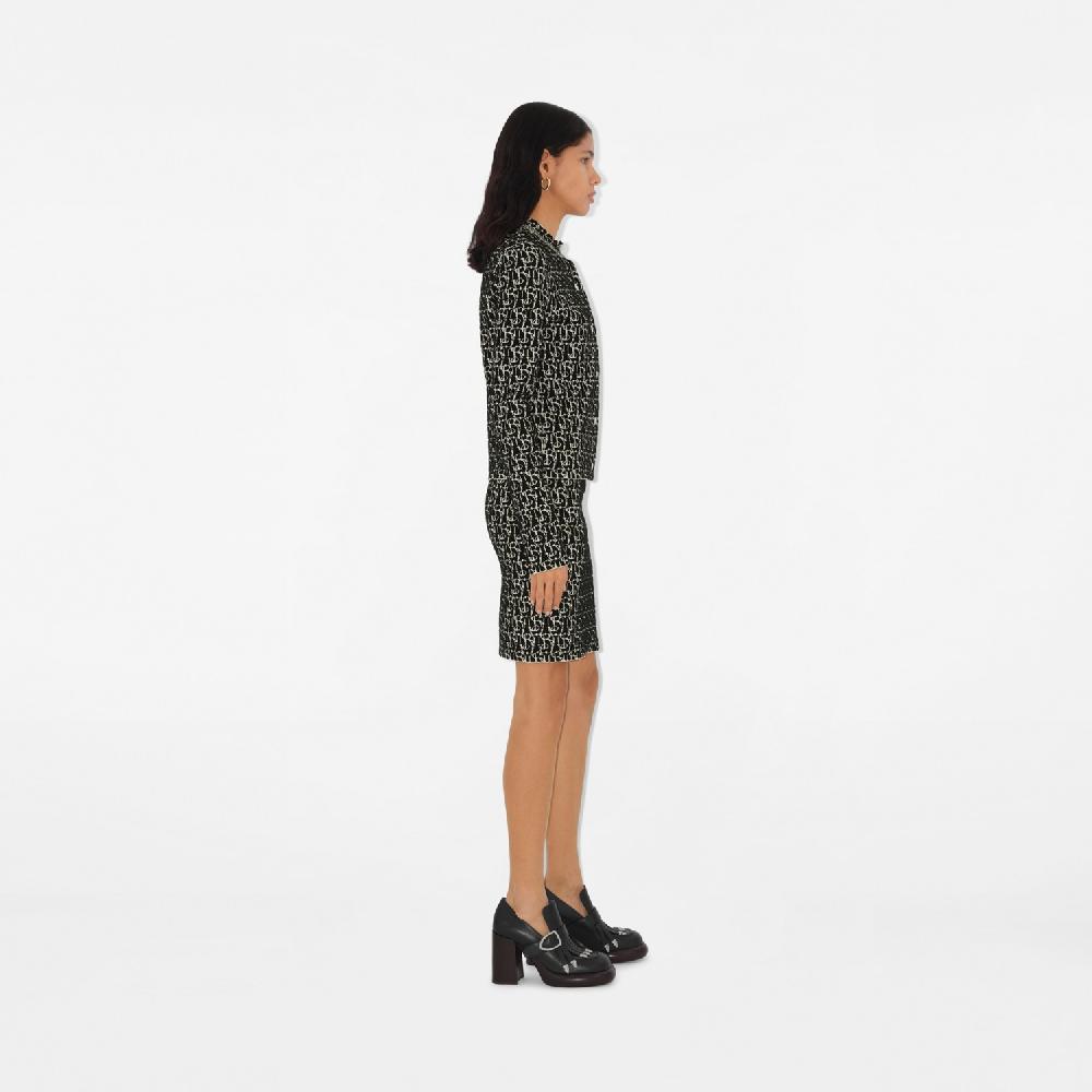 Burberry Falda En Mezcla De Lana Con Motivo B CharmPrecio 890 00 €