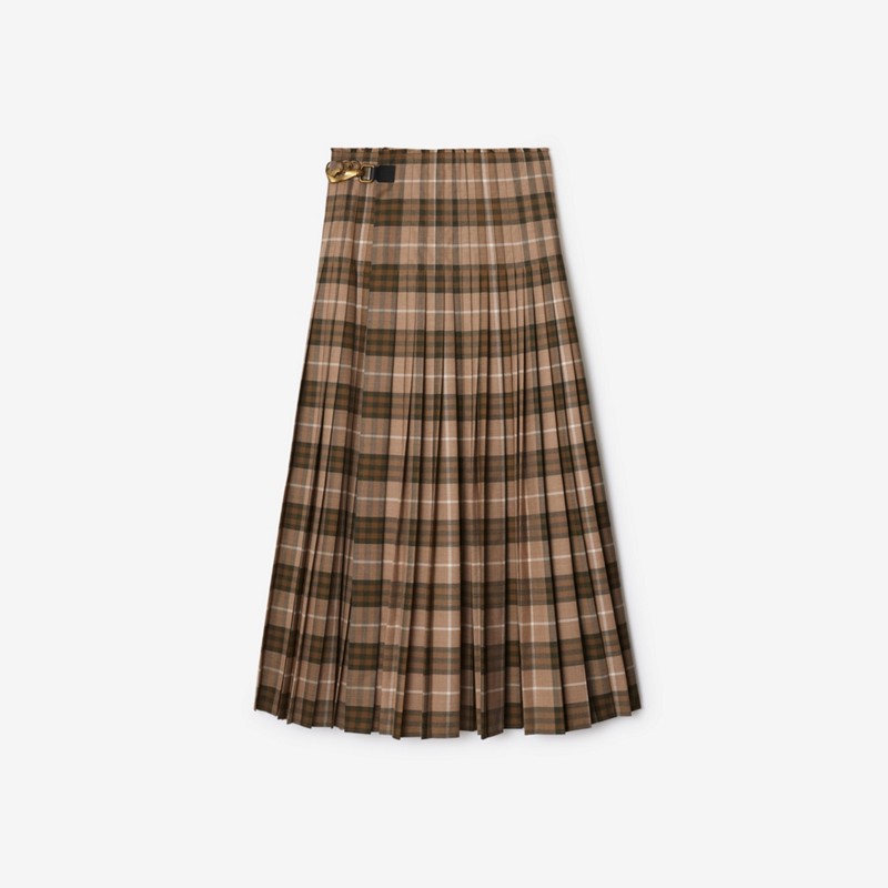 Burberry Falda escocesa larga en mezcla de lana CheckPrecio 2.590 00 €