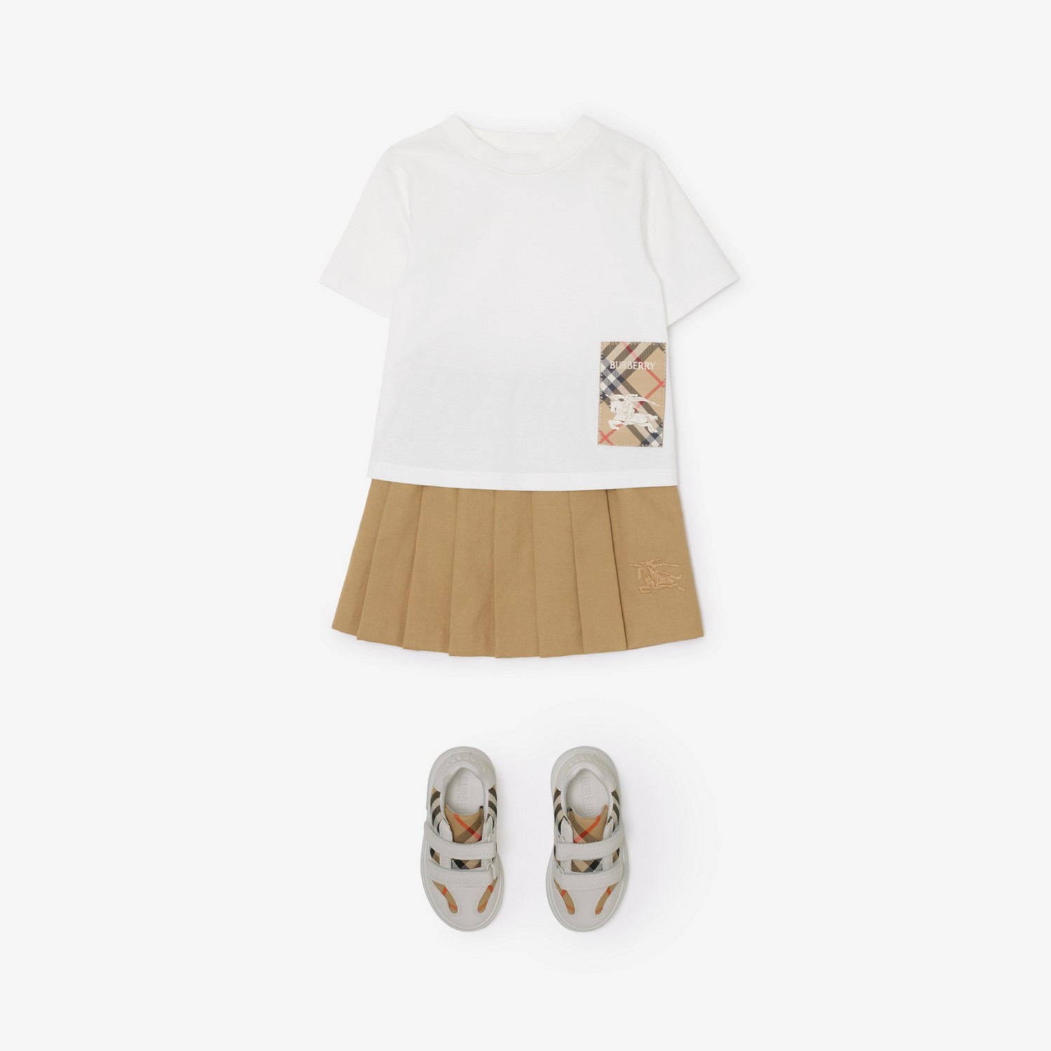 Burberry Falda Plisada En Mezcla De AlgodónPrecio 190 00 € 6-24 Meses