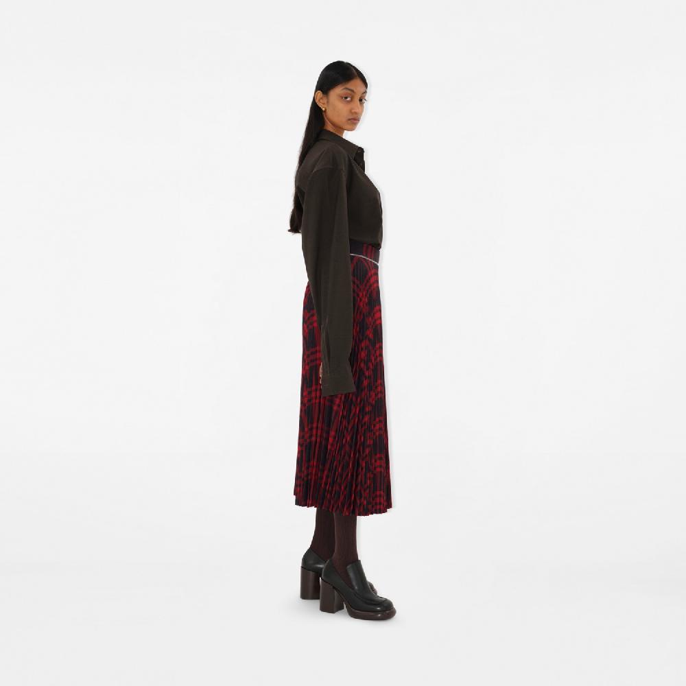 Burberry Falda Plisada Mini En Mezcla De Lana CheckPrecio 1.450 00 €