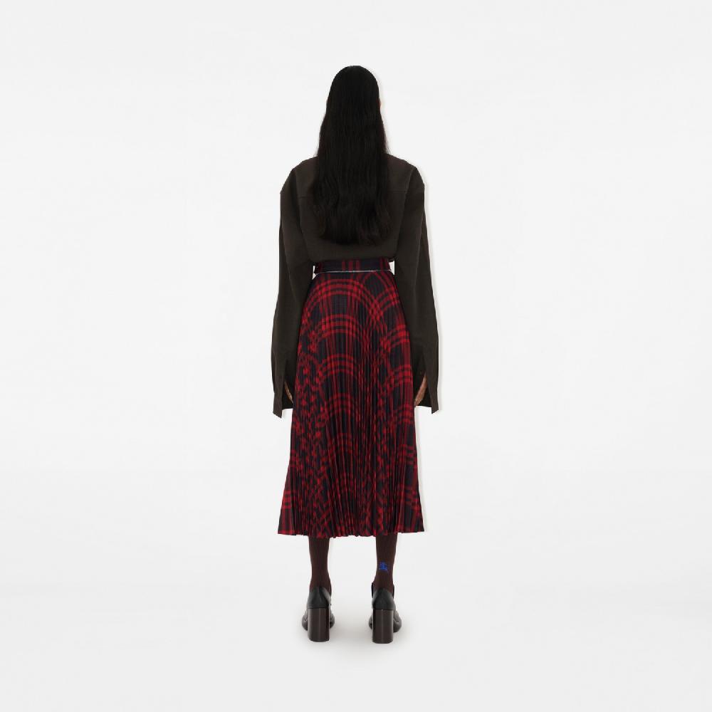 Burberry Falda Plisada Mini En Mezcla De Lana CheckPrecio 1.450 00 €