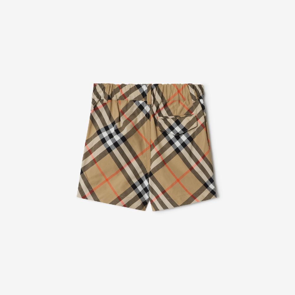 Burberry Pantalones Cortos En Algodón CheckPrecio 220 00 € 6-24 Meses