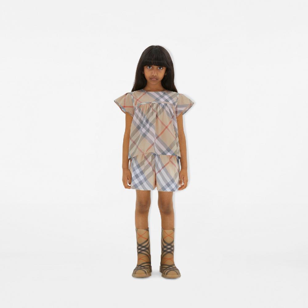 Burberry Pantalones Cortos En Algodón CheckPrecio 260 00 € 3-14 Años