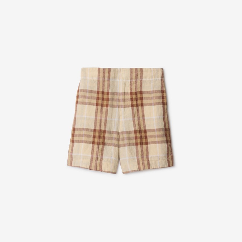 Burberry Pantalones cortos en lino a cuadrosPrecio 260 00 € 3-14 años