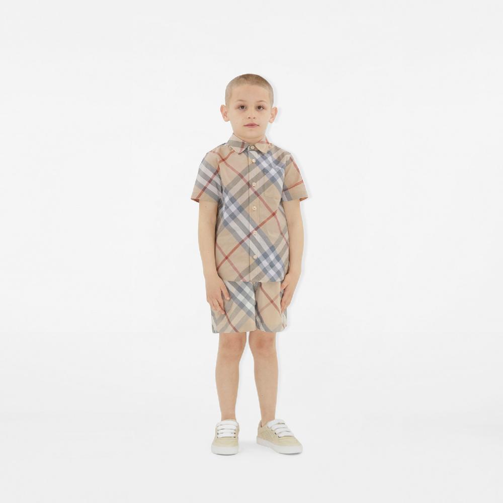 Burberry Pantalones Cortos En Mezcla De Algodón CheckPrecio 250 00 € 3-14 Años