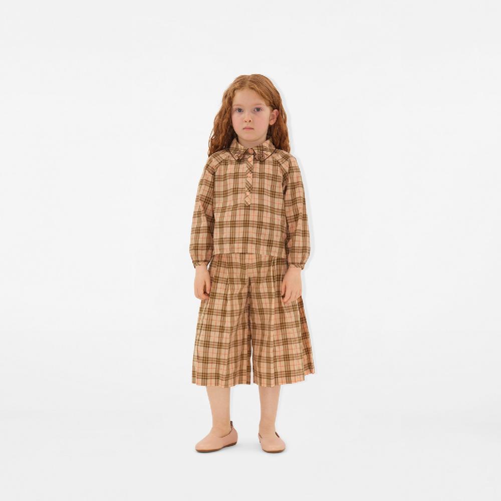 Burberry Pantalones Culotte En Algodón CheckPrecio 290 00 € 3-14 Años