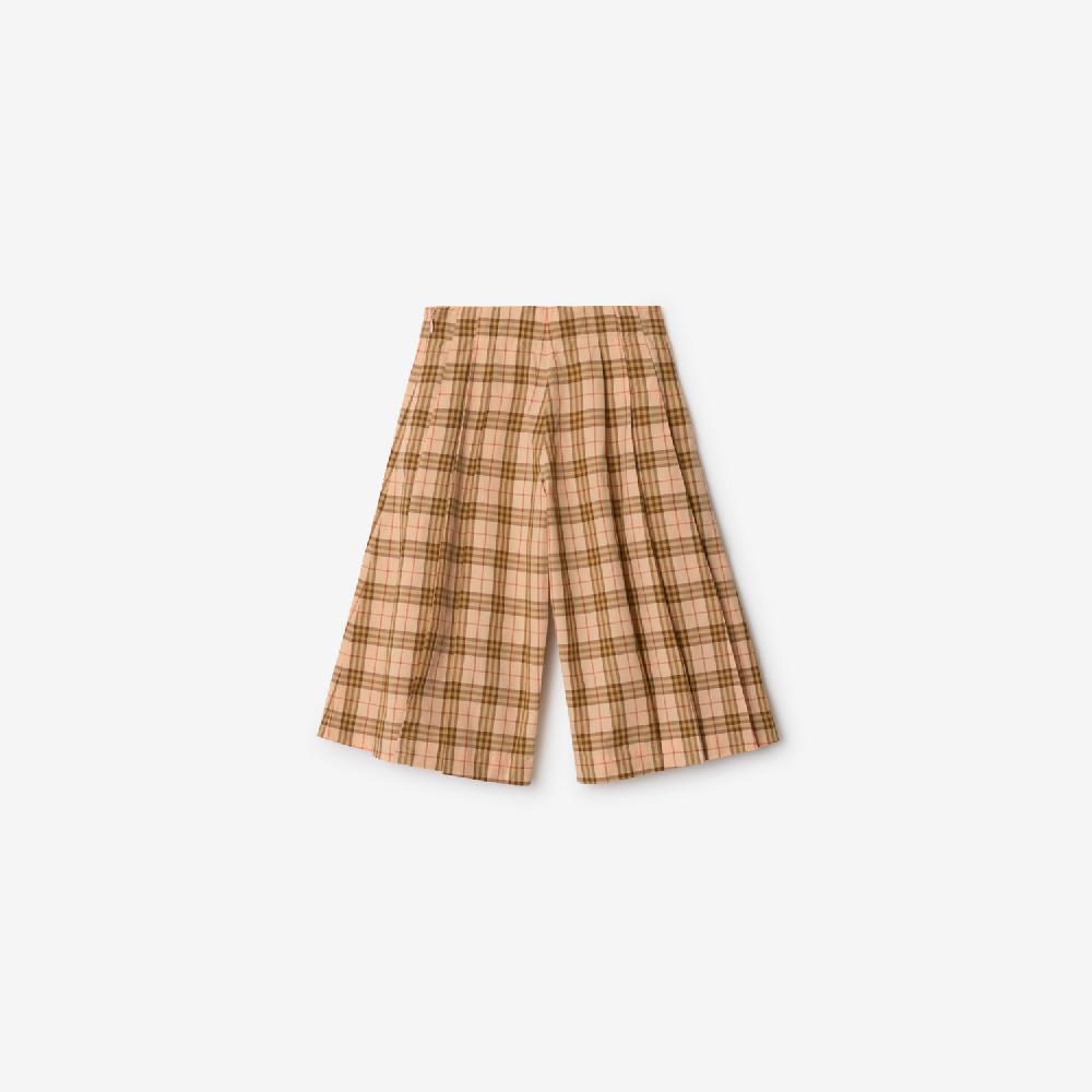 Burberry Pantalones Culotte En Algodón CheckPrecio 290 00 € 3-14 Años
