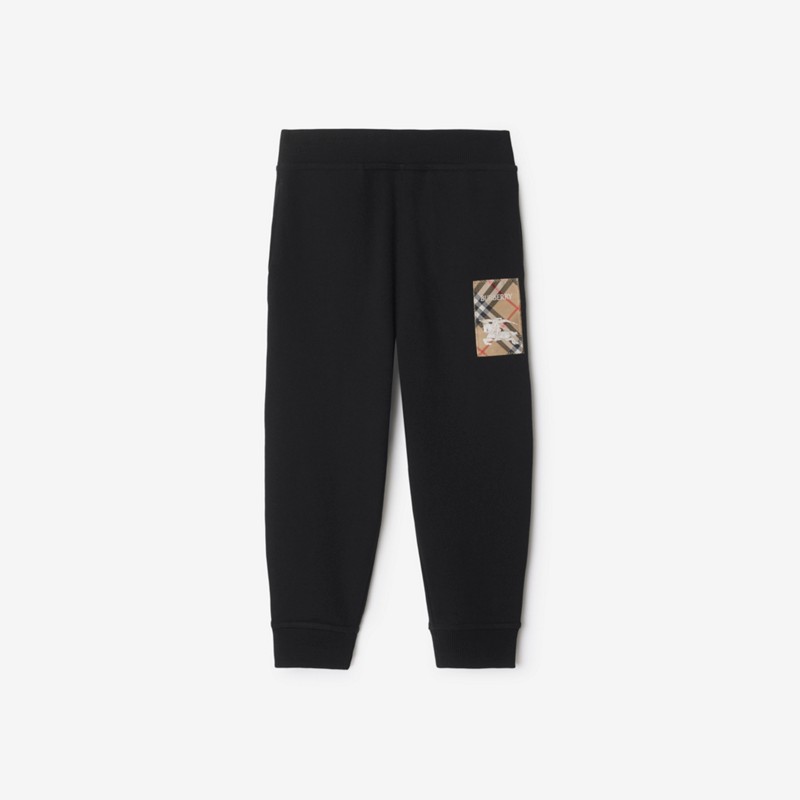 Burberry Pantalones de jogging en algodón con etiqueta CheckPrecio 290 00 € 3-14 años