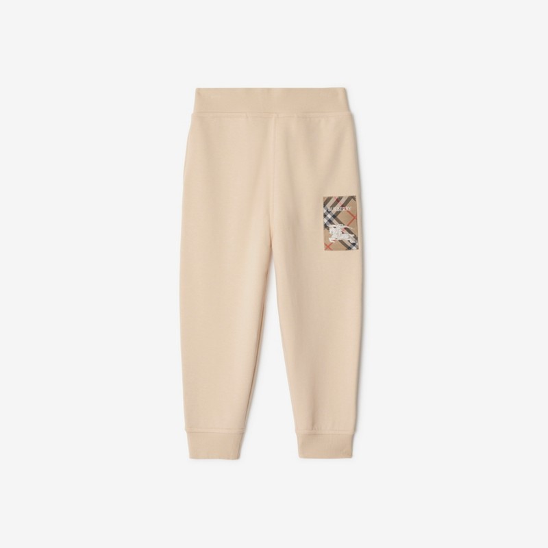 Burberry Pantalones de jogging en algodón con etiqueta CheckPrecio 290 00 € 3-14 años