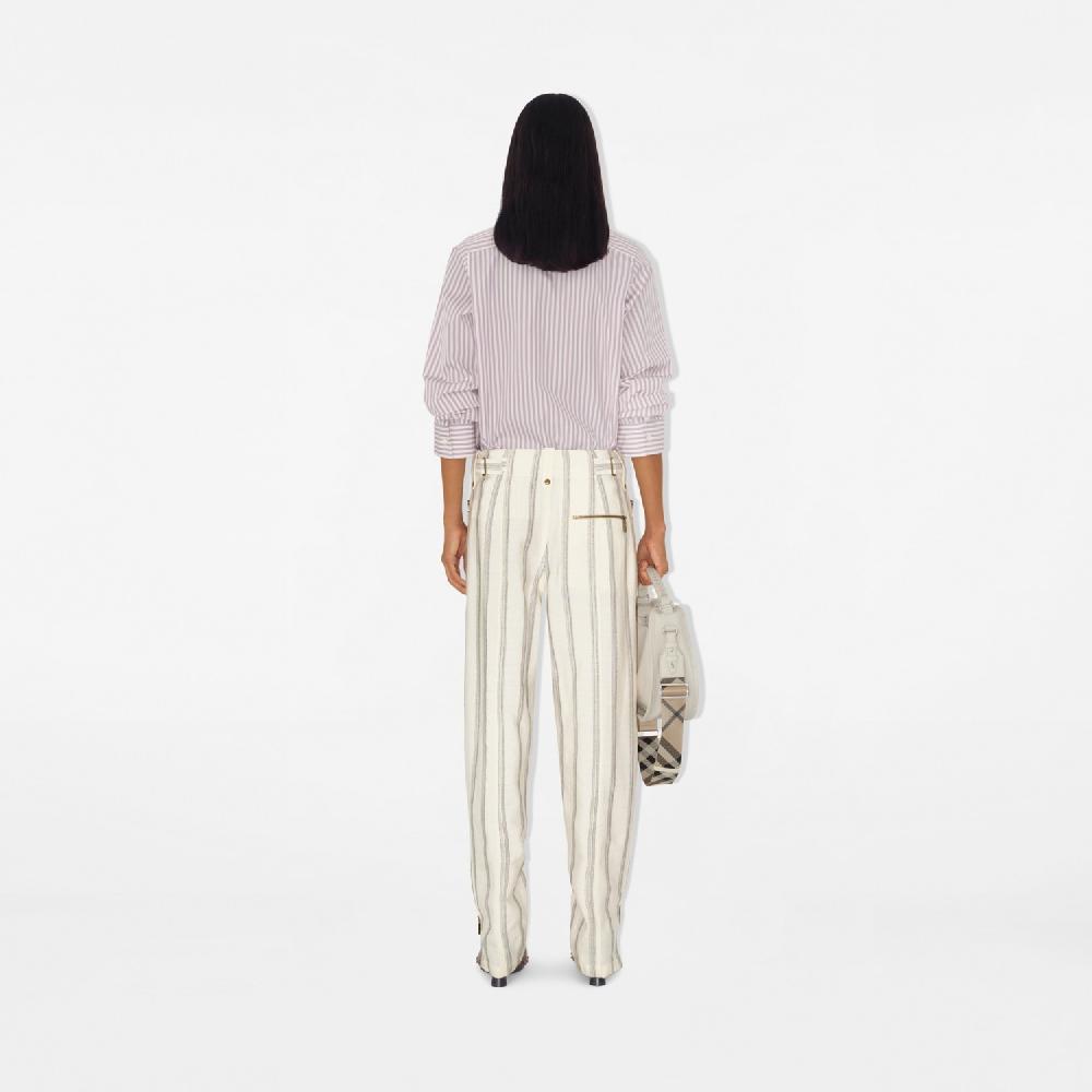 Burberry Pantalones De Vestir En Mezcla De Seda A RayasPrecio 1.850 00 € Novedades