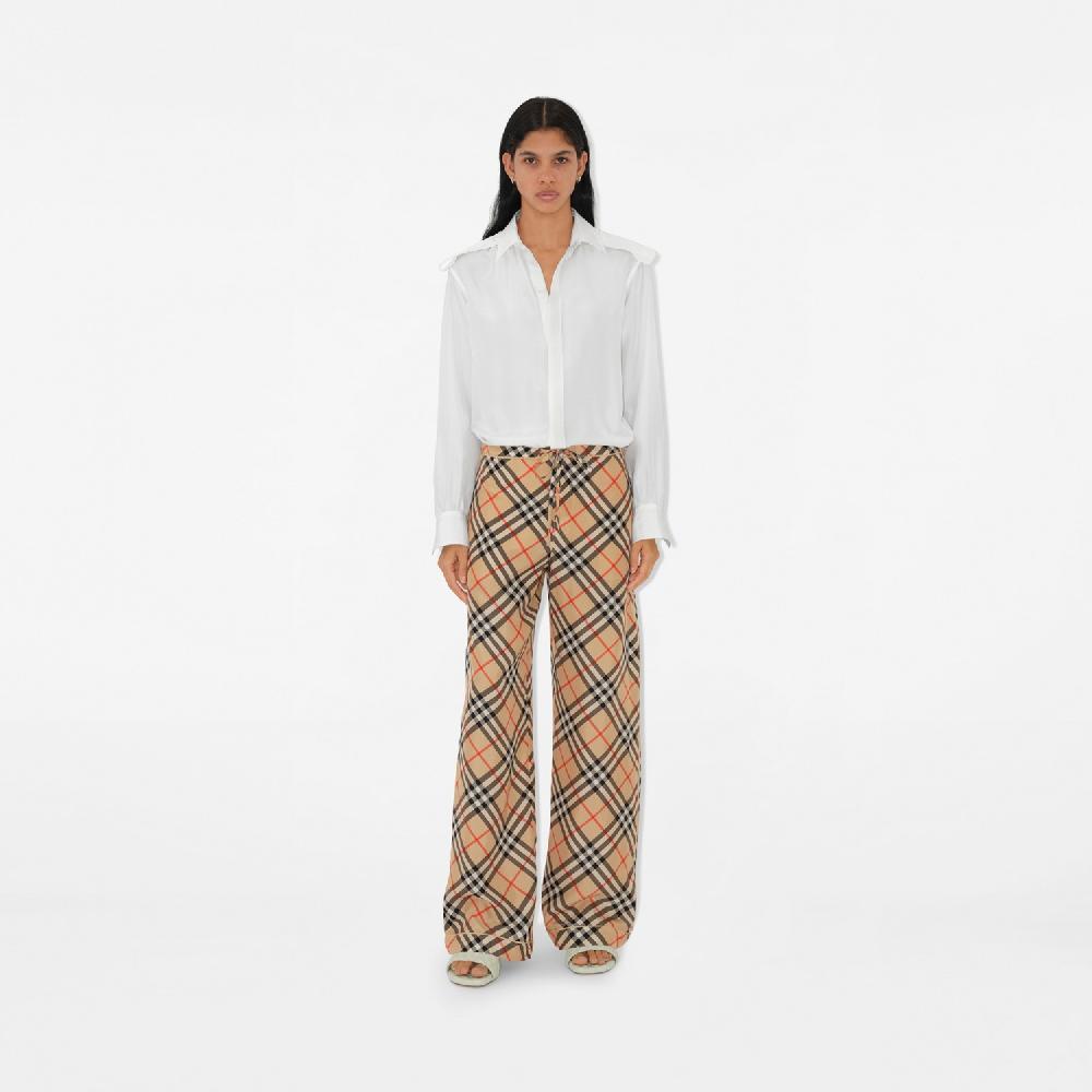 Burberry Pantalones Pijameros En Seda A CuadrosPrecio 1.450 00 €