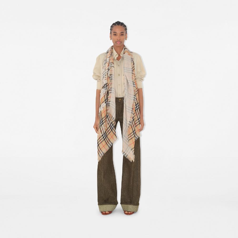 Burberry Pañuelo En Lana Check Con EKDPrecio 480 00 € Novedades