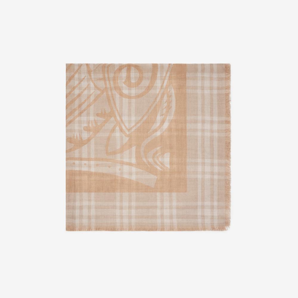 Burberry Pañuelo En Mezcla De Lana Check Con EKDPrecio 480 00 €