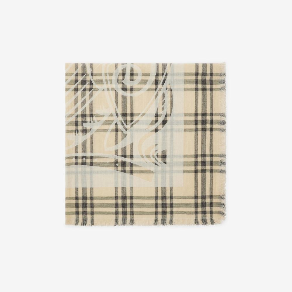 Burberry Pañuelo En Mezcla De Lana Check Con EKDPrecio 480 00 €