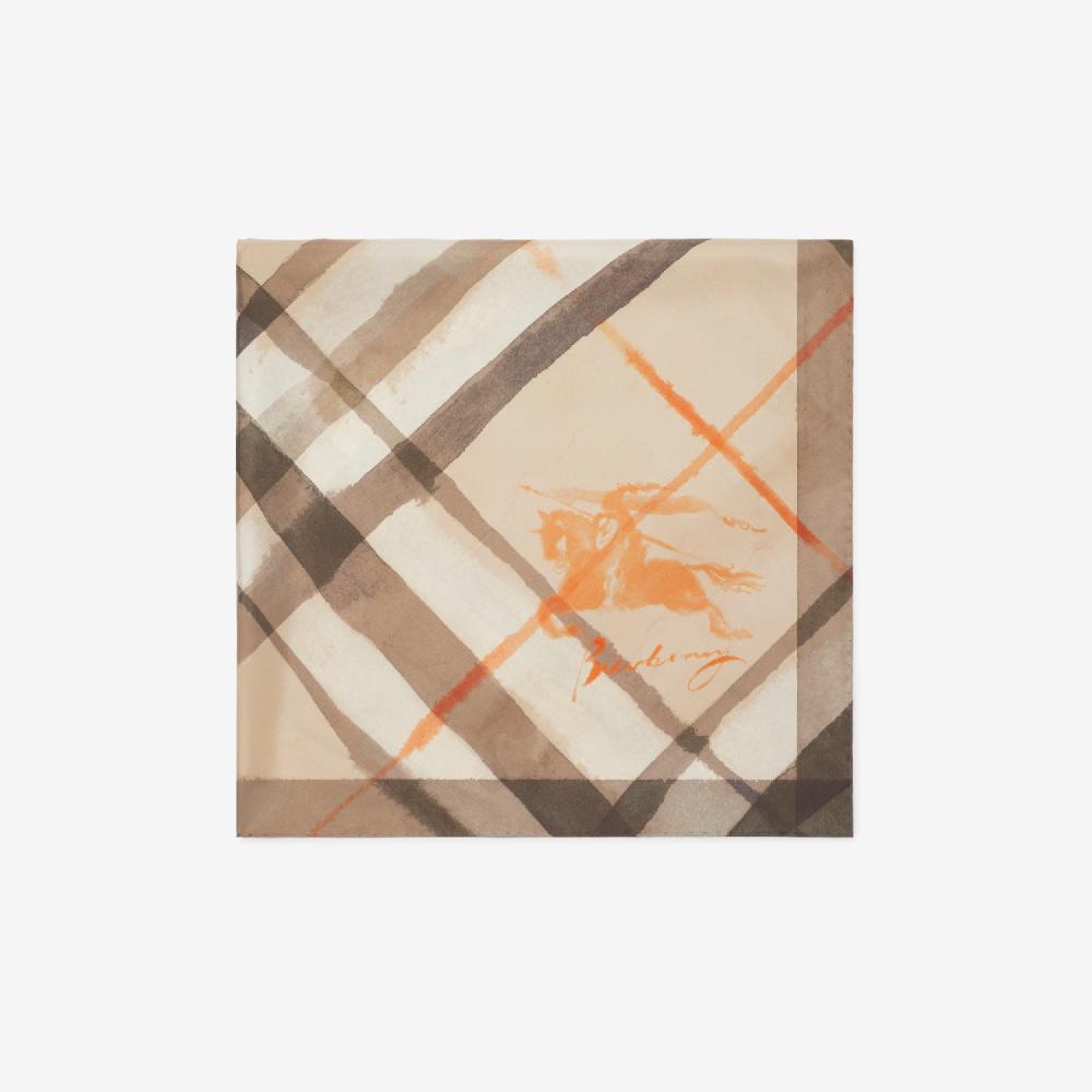 Burberry Pañuelo En Seda Check Estilo AcuarelaPrecio 450 00 € Novedades