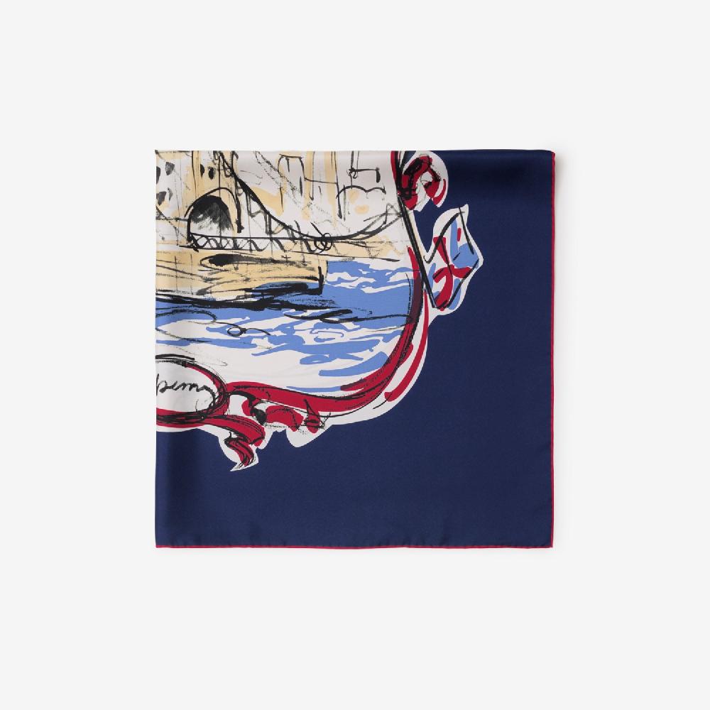 Burberry Pañuelo En Seda Con Tower BridgePrecio 450 00 €