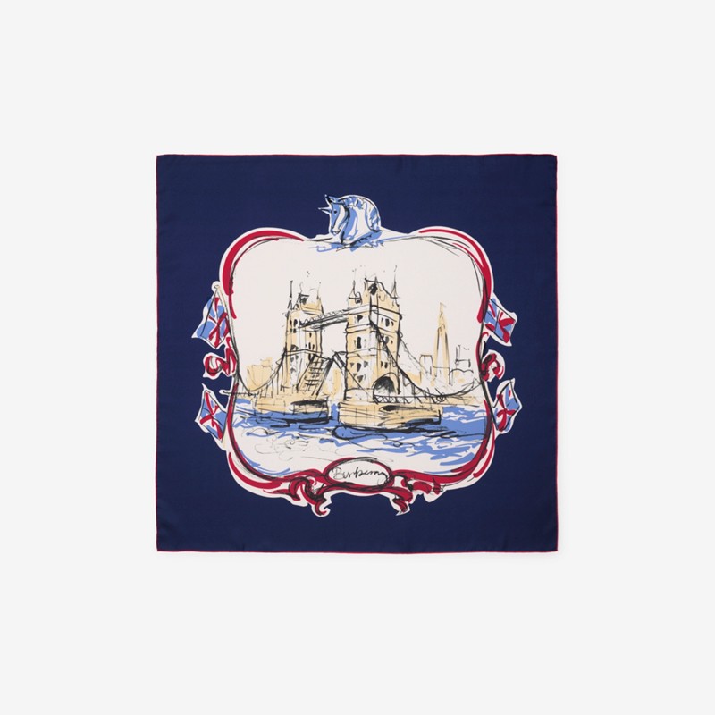 Burberry Pañuelo en seda con Tower BridgePrecio 450 00 €