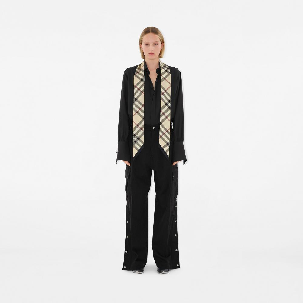 Burberry Pañuelo Estrecho En Seda CheckPrecio 210 00 €