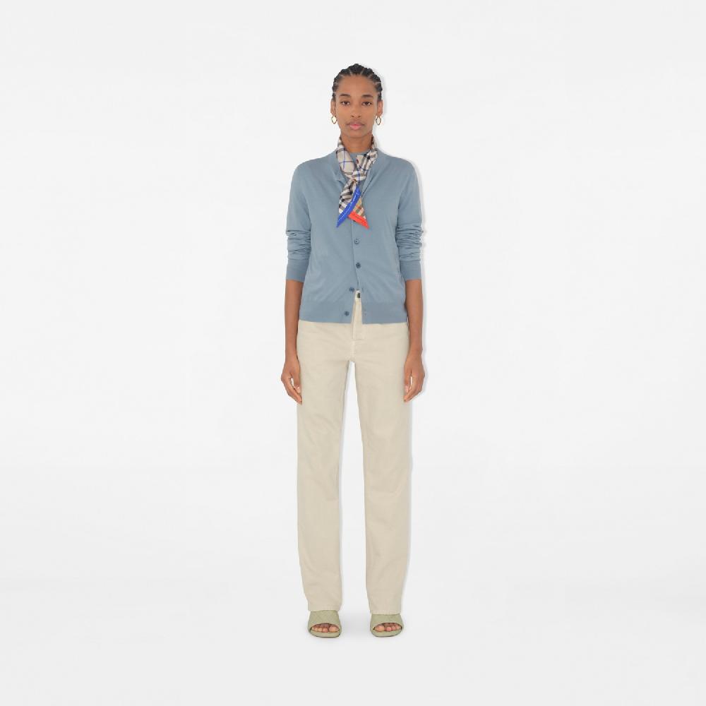 Burberry Pañuelo Estrecho En Seda Con Motivos Check ContrastantesPrecio 190 00 € Novedades