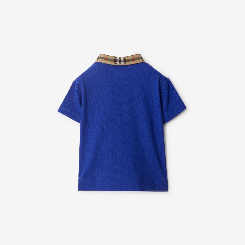 Burberry Polo En Algodón Con Cuello CheckPrecio 170 00 € 6-24 Meses