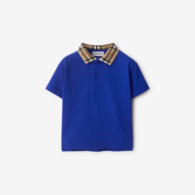 Burberry Polo en algodón con cuello CheckPrecio 170 00 € 6-24 meses